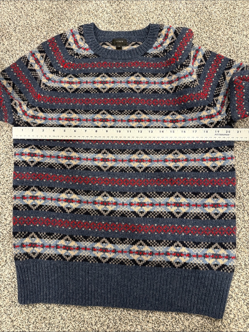 J. Crew Lambswool Fair Isle Ski Apres Crewneck Sweater Men’s Sz M Unisex - Picture 11 of 11